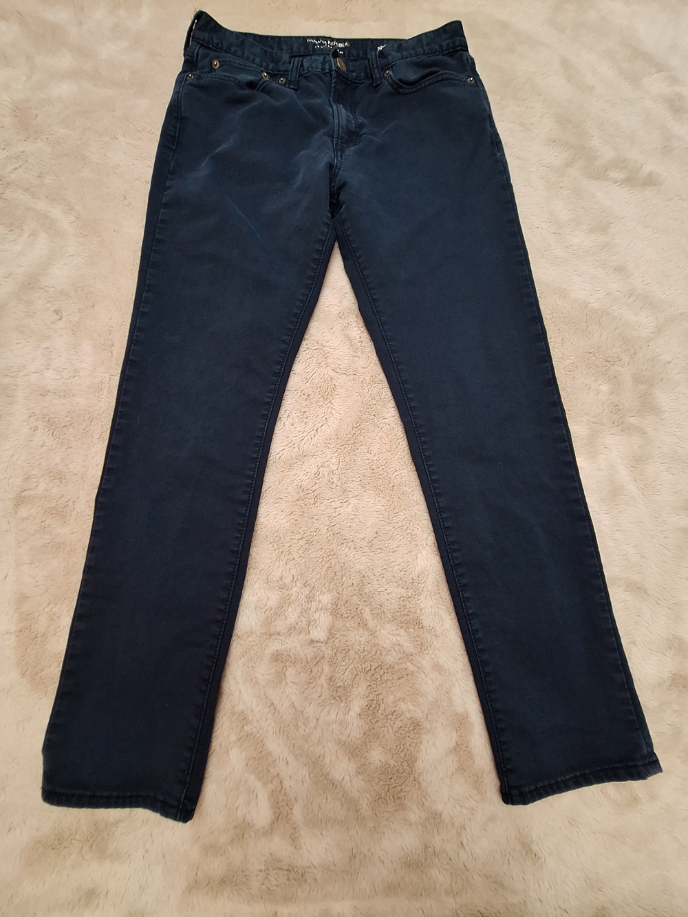 Mens Navy Blue Banana Republic Denim Travel Jeans 30X30 Slim Fit